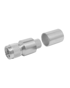 EZ400FM-75  Type- F Male Crimp Connector, Knurled Nut, Cable Group I-75 Times