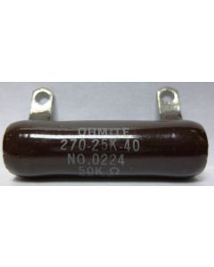 0224-50K  Wirewound Resistor, 50k ohms 25 watts, Ohmite