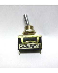 10TE006  Toggle Switch, SPST, 10a 250v, ON - OFF
