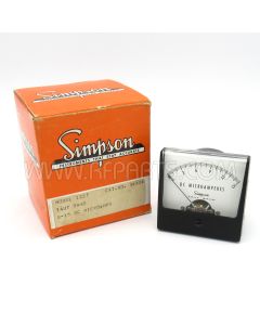 Model 1227 Simpson 0-15 DC Microamperes Meter (NOS / NIB)