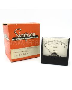 Model 1227 Simpson 0-50 DC Amperes Meter (NOS / NIB)