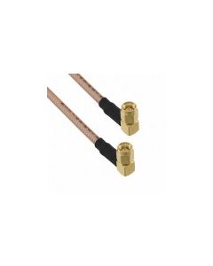 135104-07-06 Amphenol 6 Inch Cable Assembly with RG142 Cable and Right Angle SMA Male Connectors