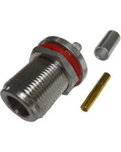 172106 Amphenol Type-N Female Bulkhead Crimp Connector for Cable Group C