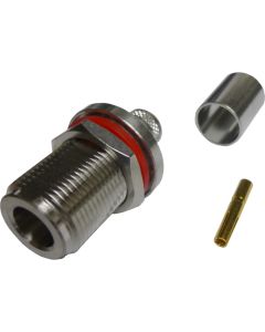 172168 Amphenol Type-N Female Bulkhead Crimp Connector for Cable Group F