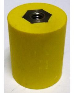 2165-YELLOW Standoff Insulator, 1.275" L x 1.0" Dia., Yellow, Glastic