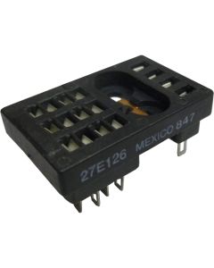 27E126  16 Contact Relay Socket, PCB/Solder Tab, AMF (NOS)