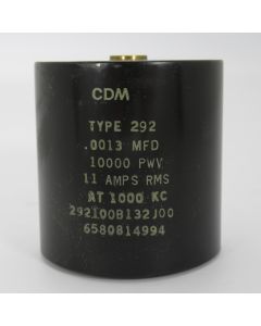 292100B132J00, Capacitance .0013mfd, Voltage 13kv, Amps 11