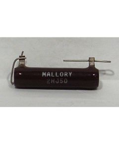 2HJ50 Wirewound Resistor, 50 ohms 20 watts. Mallory