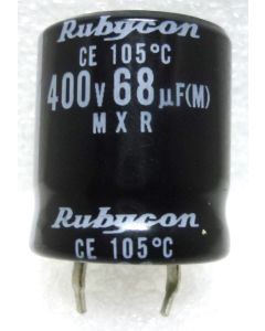 400MXR68   Snap Lock Capacitor, 68uf 400v, Rubycon