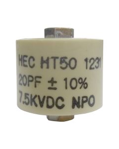 580020-7 Doorknob Capacitor, 20pf 7.5kv, HT50V200KA 10% High Energy