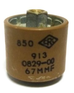 580067-5P Doorknob Capacitor, 67pf 5kv (Pull)