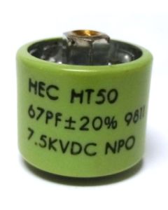 580067-7 Doorknob Capacitor, 67pf 7.5kv  High Energy