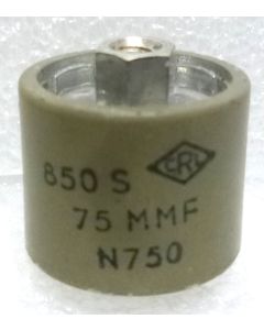 580075-5P Doorknob Capacitor, 75pf 5kv (Pull)