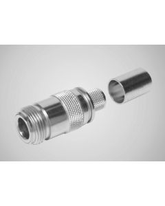 EZ-400-NF-X Times Microwave Type-N Female Crimp Connector for Cable Group I