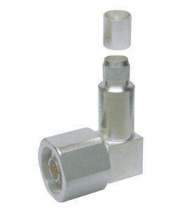 EZ-400-NMH-RA Times Microwave Right Angle Type-N Male Crimp Connector for Captivated Pin (NOS)