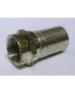 F-RG6  Type-F Male Crimp Connector, RG6  Cable Group: Q