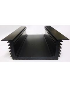 HSBLKU7.5-2 Heatsink, Black Anodized Aluminum, 4-5/8" x 7.5" x 2" U-Shape