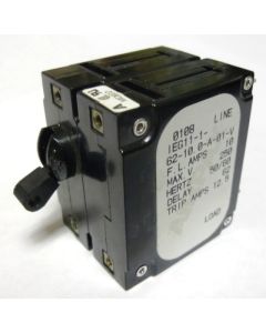 IEG11-1-62-10 Circuit Breaker, Dual AC, 10a, Airpax
