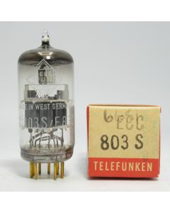 ECC 803S Telefunken Gold Pin High Mu Twin Triode Tube Made In West Germany E83CC, 12AX7  (NOS/NIB) 