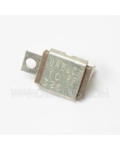 J101-10 Unelco Metal Cased Mica Capacitor Case B 10pf 350v (NOS)