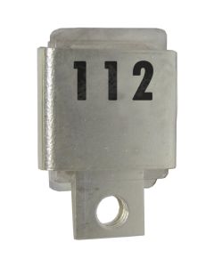 J101-112 Unelco Metal Cased Mica Capacitor Case A 112pf 350v (NOS)