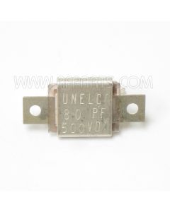J101-80 Unelco Metal Cased Mica Capacitor Case B 80pf 500v (NOS)
