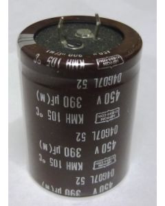 KMH450VN391M Capacitor,snap lock can 390uf 450v 35x45 mm.  Chemicom
