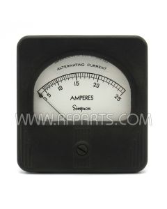 Model 57 Simpson Vintage 0-25 AC Amperes Meter (NOS)