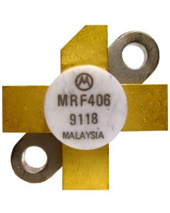 MRF406 Motorola NPN Silicon RF Power Transistor 20W (PEP) 30 MHz 12.5V (NOS)