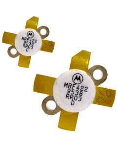 MRF422 Motorola NPN Silicon Power Transistor 150W (PEP) 30 MHz 28V Low Beta Matched Pair (2) (NOS)