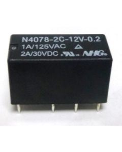 N4078-2C-12V-0.2 Relay, DPDT, 2a,  NHG