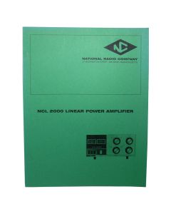 Operation Manual for National Radio Company NCL2000 Linear Amplifier