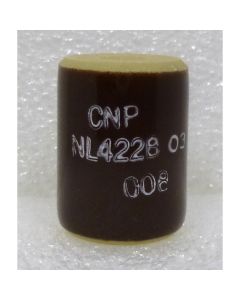 NL422B03-008 Standoff Insulator, Glazed Ceramic, 1" Long x 3/4" Diameter with Threaded Mounting Holes, CNP