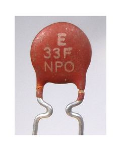 NPO-33  Disc Capacitor, 33pf (Cut Lead) NPO
