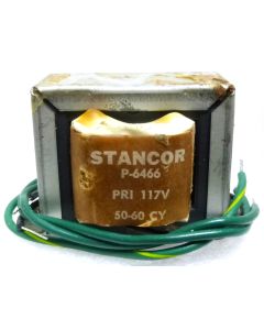 P-6466 Stancor Low Voltage Transformer 117VAC 6.3v C.T. 3 Amp (NOS)