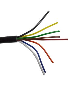 RCEH14/18  Rotor Cable, 8 wire, 2-14 ga/ 6-18 ga, Black Jacket