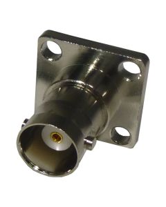 RFB-1115-S RF Industries BNC Female 4 Hole Panel Connector
