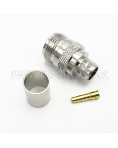 RFN-1028-I RF Industries Type-N Female Crimp Connector for Cable Group I