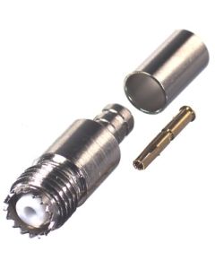 RFU-601-4 RF Industries Mini UHF Female Crimp Connector for Cable Group X