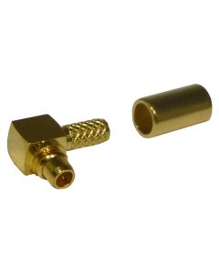 RMX-9010-1A RF Industries Right Angle MMCX Male Crimp Connector for Cable Group A