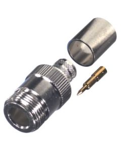 RP-1028-I RF Industries Type N Reverse Polarity Female Crimp Connector for Cable Group I
