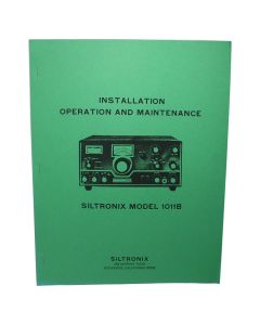 Installation Operation and Maintenance Manual for the Siltronix 1011B 