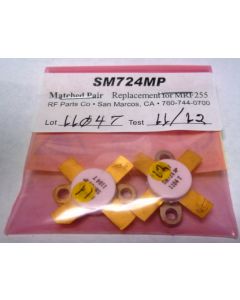 SM724 Polyfet RF Power VDMOS Transistor Matched Pair (2) (Cross for MRF255) (NOS)