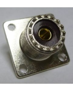 83-1R-B Amphenol UHF Female 4 Hole Flange Chassis Mount Connector