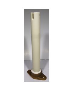 SOI-10 Standoff Insulator, High Voltage, 10 inch Glazed Ceramic with Flange Mounting Plate. Slotted top 5970-518-3494