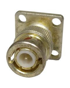 UG1104A/U  Connector, BNC Male Chassis - 4 Hole Panel Flange Mount w/Solder Cup, Winchester
