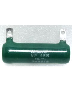 VP25K-15 Wirewound Resistor, 15 ohms 25 watts, Clarostat