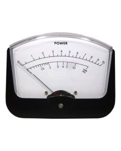 PM10 Panel Meter, 0-10 Watts with SWR meter, Large Face.