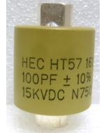 570100-15 Doorknob Capacitor, 100pf 15kv 10%,  High Energy (HT57Y101KA)