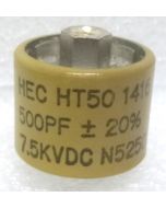 580500-7  Doorknob Capacitor, 500pf 7.5kv,  HEC